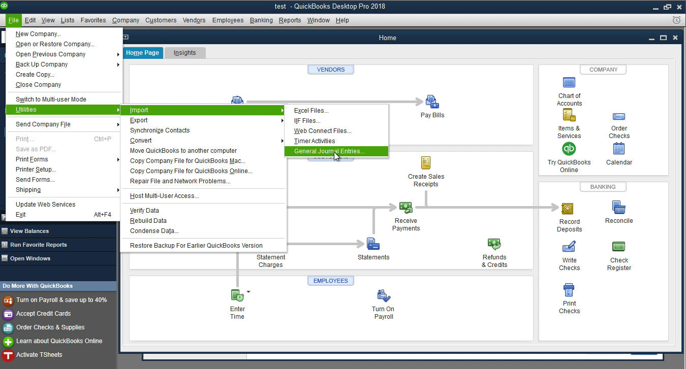 Csv2qbj Convert General Journal Entries In Csvexcel To Qbj Iif And 1547